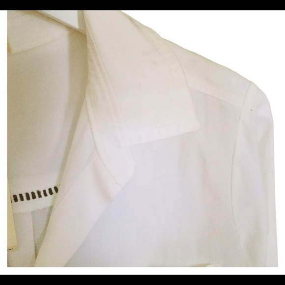 NWT ANTHROPOLOGIE CLOTH & STONE Landry Eyelet Button Down Shirt White Size XS - Picture 4 of 13